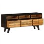 vidaXL Meuble TV Armoire Rangement Table Mobilier TV Bois de Manguier Massif