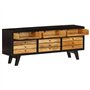 vidaXL Meuble TV Armoire Rangement Table Mobilier TV Bois de Manguier Massif