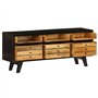 vidaXL Meuble TV Armoire Rangement Table Mobilier TV Bois de Manguier Massif
