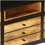 vidaXL Meuble TV Armoire Rangement Table Mobilier TV Bois de Manguier Massif