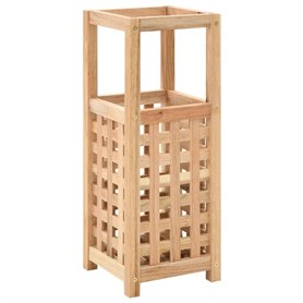 vidaXL Porte-Parapluie 18x18x50 cm Bois de Noyer Massif Support de Parapluie