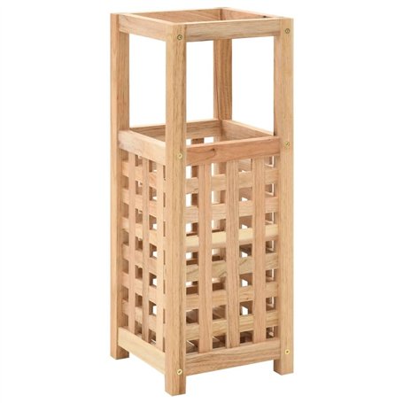 vidaXL Porte-Parapluie 18x18x50 cm Bois de Noyer Massif Support de Parapluie