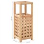 vidaXL Porte-Parapluie 18x18x50 cm Bois de Noyer Massif Support de Parapluie