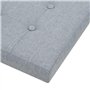 vidaXL 2X Tabouret Rangement Pliable Lin Gris Claire Coffre de Stockage Pouf