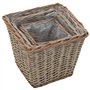 vidaXL Lits Surélevés 3 pcs Osier avec Doublure en PE Jardinière Bac de Fleur