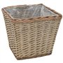 vidaXL Lits Surélevés 3 pcs Osier avec Doublure en PE Jardinière Bac de Fleur