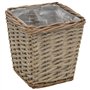 vidaXL Lits Surélevés 3 pcs Osier avec Doublure en PE Jardinière Bac de Fleur