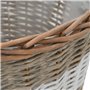 vidaXL Lits Surélevés 4 pcs Osier avec Doublure en PE Jardinière Bac de Fleur