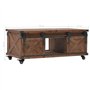 vidaXL Table Basse Marron Table d'Appoint Table de Salon Bois de Sapin Massif