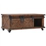 vidaXL Table Basse Marron Table d'Appoint Table de Salon Bois de Sapin Massif
