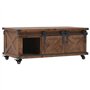 vidaXL Table Basse Marron Table d'Appoint Table de Salon Bois de Sapin Massif