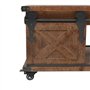 vidaXL Table Basse Marron Table d'Appoint Table de Salon Bois de Sapin Massif