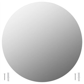 vidaXL Miroir Mural 60 cm Rond Verre Décoration Mur Salle de Séjour Maison