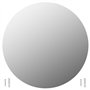 vidaXL Miroir Mural 60 cm Rond Verre Décoration Mur Salle de Séjour Maison