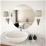 vidaXL Miroir Mural 60 cm Rond Verre Décoration Mur Salle de Séjour Maison