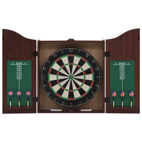 vidaXL Jeu de Cibles Professionnel Sisal Armoire et 6 Fléchettes Jeux de Café