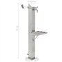 vidaXL Colonne à Eau de Jardin Carrée Acier Inoxydable 95cm Arrosage de Jardin