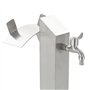 vidaXL Colonne à Eau de Jardin Carrée Acier Inoxydable 95cm Arrosage de Jardin