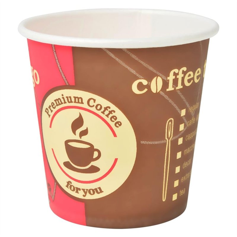 vidaXL Gobelets à Café Cappuccino Boissons Jetables Carton 1000 pcs 120 ML 4oz