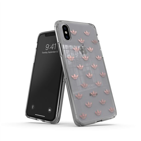 adidas Originals Trefoil Clear Case Coque pour X/XS, Coque résistante aux Chutes, Bords surélevés, Rose