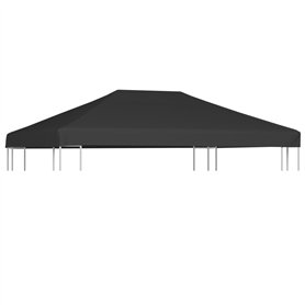 vidaXL Toile Supérieure de Belvédère Toit de Rechange de Tonnelle Dessus de Chapiteau Jardin Terrasse Extérieur 310 g/m² 4x3 m G