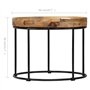 vidaXL et Acier Table Basse Meuble Table de Séjour Bois de Manguier Massif