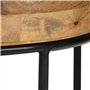 vidaXL et Acier Table Basse Meuble Table de Séjour Bois de Manguier Massif