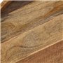vidaXL et Acier Table Basse Meuble Table de Séjour Bois de Manguier Massif