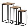 vidaXL 3X Table Plante Teck Recyclé Salon Couloir Table Console Table Appoint