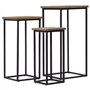 vidaXL 3X Table Plante Teck Recyclé Salon Couloir Table Console Table Appoint