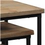 vidaXL 3X Table Plante Teck Recyclé Salon Couloir Table Console Table Appoint