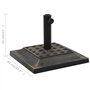 vidaXL Socle Carré de Parasol Polyrésine 12 kg Bronze Pied de Parasol Support
