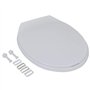 vidaXL 2X Abattant WC avec Frein de Chute Plastique Blanc Siège de Toilette