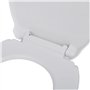vidaXL 2X Abattant WC avec Frein de Chute Plastique Blanc Siège de Toilette