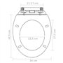 vidaXL 2X Abattant WC avec Frein de Chute Plastique Blanc Siège de Toilette