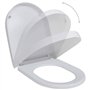 vidaXL 2X Abattant WC avec Frein de Chute Plastique Blanc Siège de Toilette