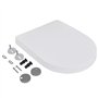 vidaXL 2X Abattant WC avec Frein de Chute Plastique Blanc Siège de Toilette