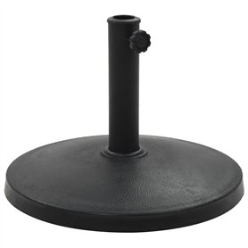 vidaXL Socle Rond de Parasol Polyrésine 10 kg Noir Pied de Parasol Support