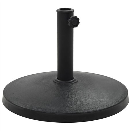 vidaXL Socle Rond de Parasol Polyrésine 10 kg Noir Pied de Parasol Support