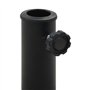 vidaXL Socle Rond de Parasol Polyrésine 10 kg Noir Pied de Parasol Support