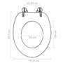 vidaXL 2x Sièges de Toilette avec Couvercle MDF New York Cuvette Abattant WC