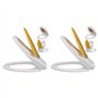 vidaXL 2x Siège de Toilette et Couvercle Plastique Blanc et Jaune Abattant WC