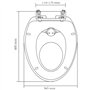 vidaXL 2x Siège de Toilette et Couvercle Plastique Blanc et Jaune Abattant WC