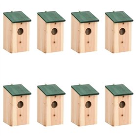 vidaXL 4X Nichoir Bois Cabane à Oiseaux Nichoir de Jardin Cage pour Oiseaux