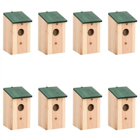 vidaXL 4X Nichoir Bois Cabane à Oiseaux Nichoir de Jardin Cage pour Oiseaux
