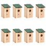 vidaXL 4X Nichoir Bois Cabane à Oiseaux Nichoir de Jardin Cage pour Oiseaux