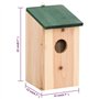 vidaXL 4X Nichoir Bois Cabane à Oiseaux Nichoir de Jardin Cage pour Oiseaux