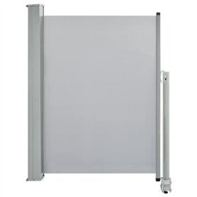 vidaXL Auvent Latéral Rétractable de Patio Jardin Pare-Vue Brise-Vent Terrasse, Gris