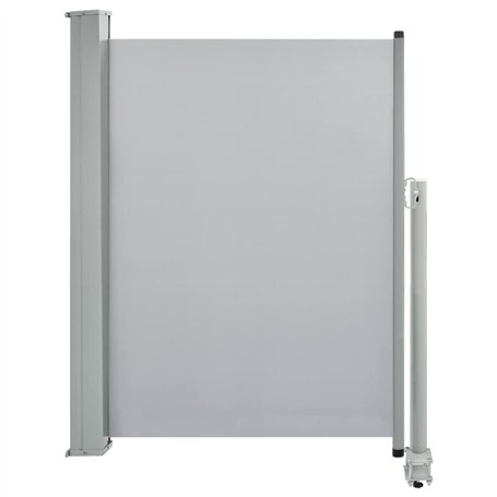 vidaXL Auvent Latéral Rétractable de Patio Jardin Pare-Vue Brise-Vent Terrasse, Gris