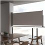 vidaXL Auvent Latéral Rétractable de Patio Jardin Pare-Vue Brise-Vent Terrasse, Gris